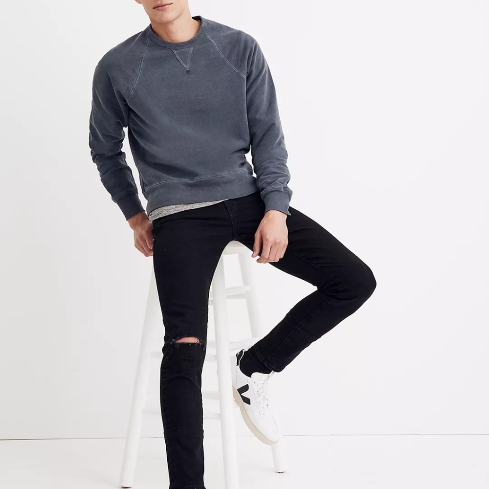 Skinny Jeans in Brooklyn Wash: Ripped Edition